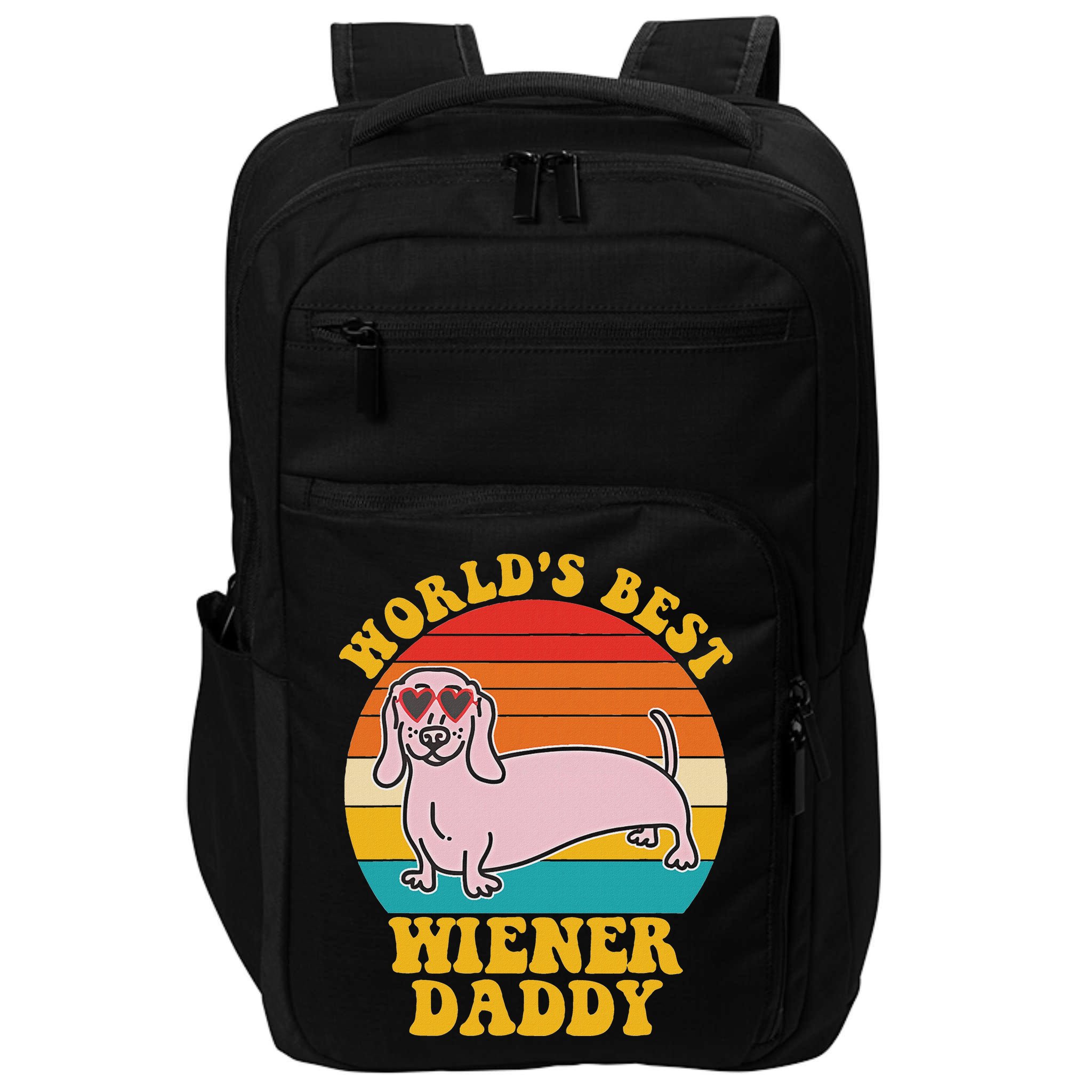 WorldS Best Wiener Daddy Funny Dog Lover Design Impact Tech Backpack