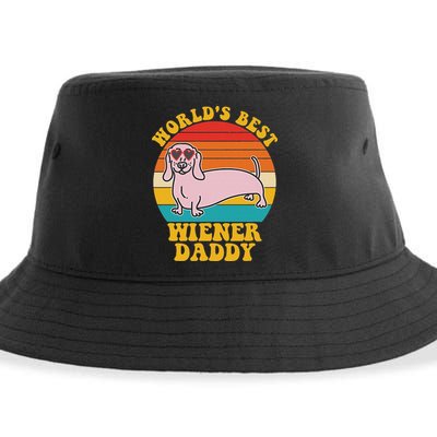 WorldS Best Wiener Daddy Funny Dog Lover Design Sustainable Bucket Hat