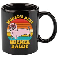 WorldS Best Wiener Daddy Funny Dog Lover Design 11oz C Handle Ceramic Mug