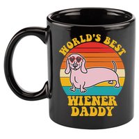 WorldS Best Wiener Daddy Funny Dog Lover Design 11oz C Handle Ceramic Mug