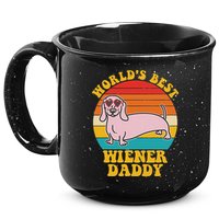 WorldS Best Wiener Daddy Funny Dog Lover Design 15oz Campfire Ceramic Mug