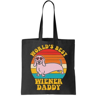 WorldS Best Wiener Daddy Funny Dog Lover Design Bag