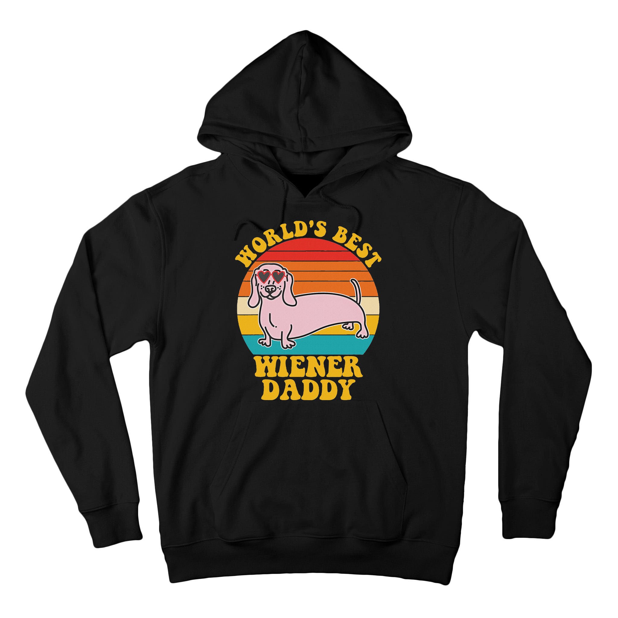 WorldS Best Wiener Daddy Funny Dog Lover Design Tall Hoodie