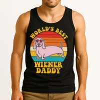 WorldS Best Wiener Daddy Funny Dog Lover Design Tank Top