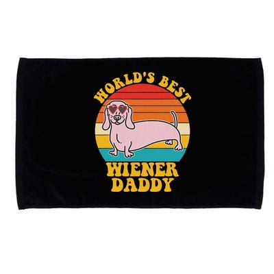 WorldS Best Wiener Daddy Funny Dog Lover Design Microfiber Hand Towel