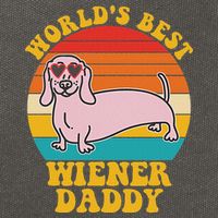 WorldS Best Wiener Daddy Funny Dog Lover Design Cotton Canvas Backpack