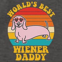 WorldS Best Wiener Daddy Funny Dog Lover Design Vector Backpack