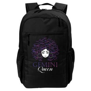 Womens Black Womens Afro Hair Gemini Queen Birthday Gift Daily Commute Backpack