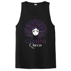 Womens Black Womens Afro Hair Gemini Queen Birthday Gift PosiCharge Competitor Tank