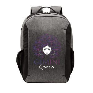 Womens Black Womens Afro Hair Gemini Queen Birthday Gift Vector Backpack