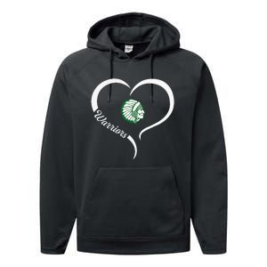 West Branch Warriors Logo Half Heart Slogan Hs Performance Fleece Hoodie