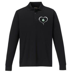 West Branch Warriors Logo Half Heart Slogan Hs Performance Long Sleeve Polo