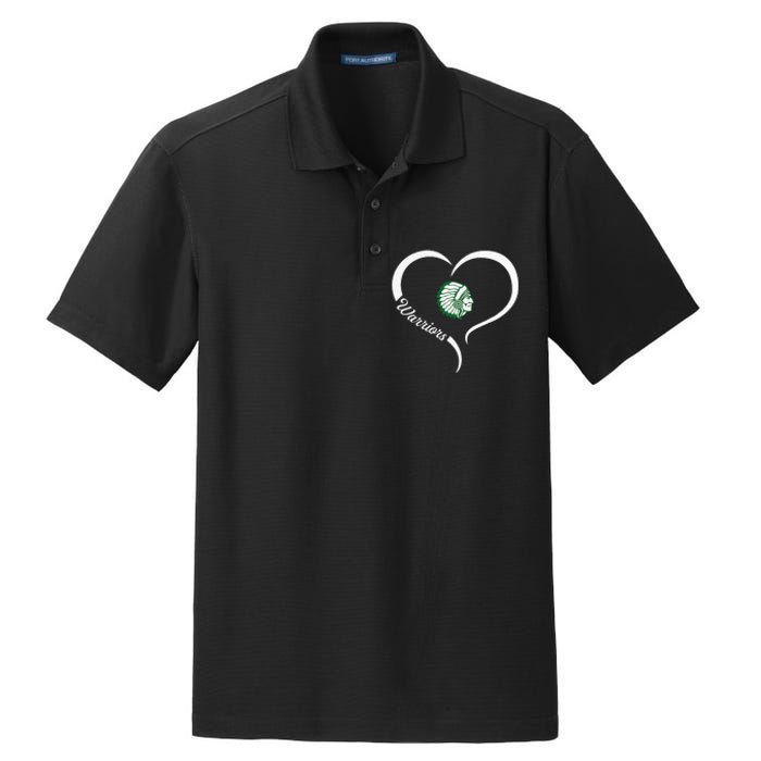 West Branch Warriors Logo Half Heart Slogan Hs Dry Zone Grid Polo