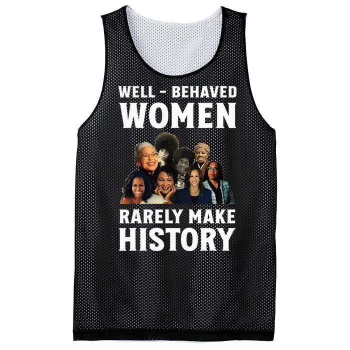 Well Behaved Women Rarely Make History Kamala Harris 2024 Mesh Reversible Basketball Jersey Tank