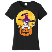 White Boxer Witch Dog Lover Halloween Costume Women's T-Shirt