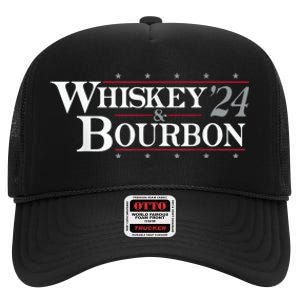 Whiskey Bourbon Whiskey 24 And Bourbon Funny Gift High Crown Mesh Back Trucker Hat