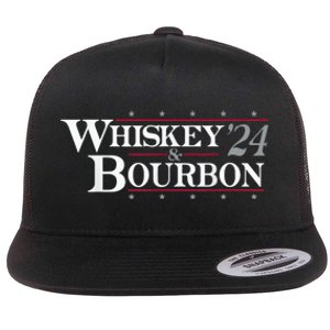 Whiskey Bourbon Whiskey 24 And Bourbon Funny Gift Flat Bill Trucker Hat