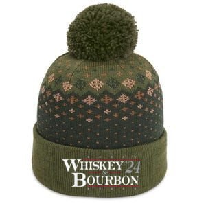 Whiskey Bourbon Whiskey 24 And Bourbon Funny Gift The Baniff Cuffed Pom Beanie