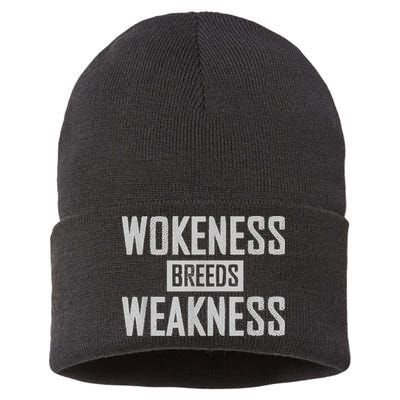 Wokeness Breeds Weakness Sustainable Knit Beanie