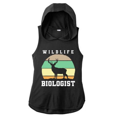 Wildlife Biologist Wildlife Biologist Ladies PosiCharge Tri-Blend Wicking Draft Hoodie Tank