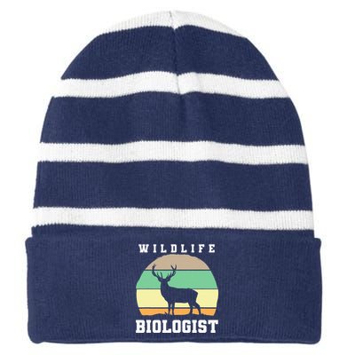 Wildlife Biologist Wildlife Biologist Striped Beanie with Solid Band