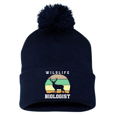 Wildlife Biologist Wildlife Biologist Pom Pom 12in Knit Beanie