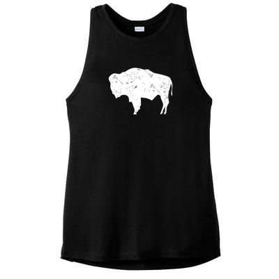 Wyoming Bison Ladies PosiCharge Tri-Blend Wicking Tank