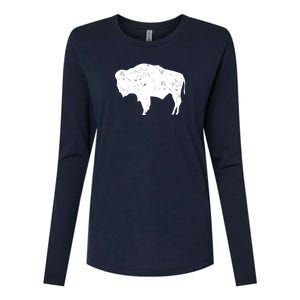 Wyoming Bison Womens Cotton Relaxed Long Sleeve T-Shirt