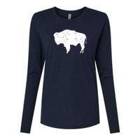 Wyoming Bison Womens Cotton Relaxed Long Sleeve T-Shirt