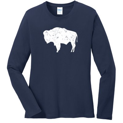 Wyoming Bison Ladies Long Sleeve Shirt