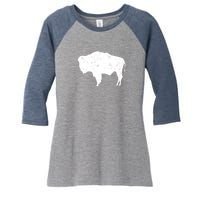 Wyoming Bison Women's Tri-Blend 3/4-Sleeve Raglan Shirt