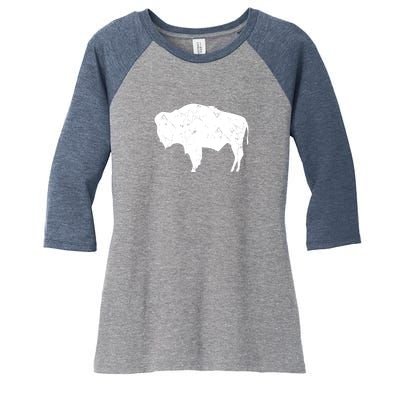 Wyoming Bison Women's Tri-Blend 3/4-Sleeve Raglan Shirt