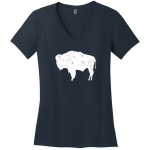 Wyoming Bison Women's V-Neck T-Shirt