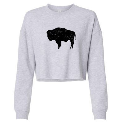 Wyoming Bison Cropped Pullover Crew