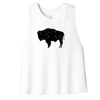 Wyoming Bison Women's Racerback Cropped Tank