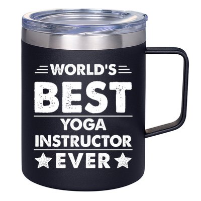 Worlds Best Yoga Instructor Ever Gift 12oz Stainless Steel Coffee Mug