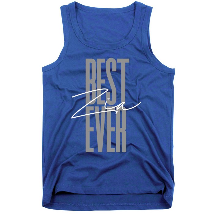 Wo Best Zia Ever Tee Aunt Italian Auntie Gift Funny Gift Tank Top