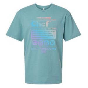 Warning Chef 100% Awesome Culinary Artist Gift Meaningful Gift Sueded Cloud Jersey T-Shirt