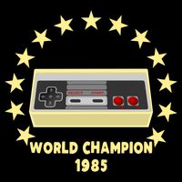 World Champion 1985 Retro Gaming Controller Gift Cooling Performance Crew T-Shirt