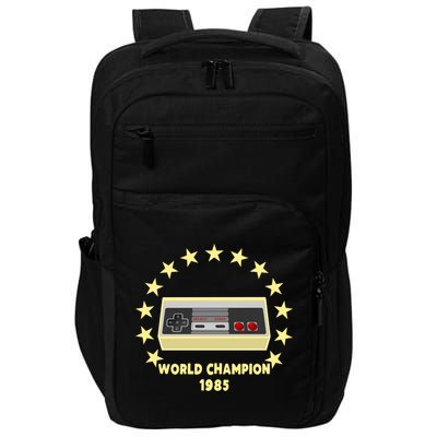 World Champion 1985 Retro Gaming Controller Gift Impact Tech Backpack