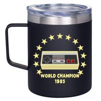 World Champion 1985 Retro Gaming Controller Gift 12oz Stainless Steel Coffee Mug