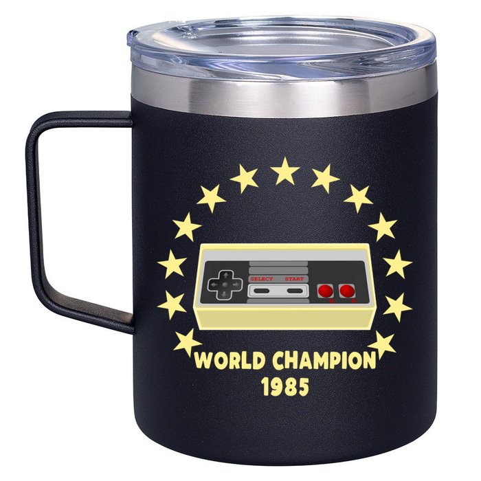 World Champion 1985 Retro Gaming Controller Gift 12oz Stainless Steel Coffee Mug