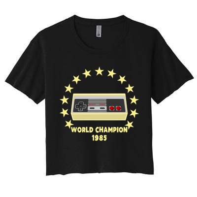 World Champion 1985 Retro Gaming Controller Gift Crop Top