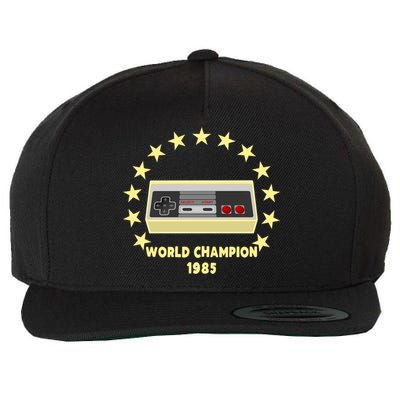 World Champion 1985 Retro Gaming Controller Gift Wool Snapback Cap