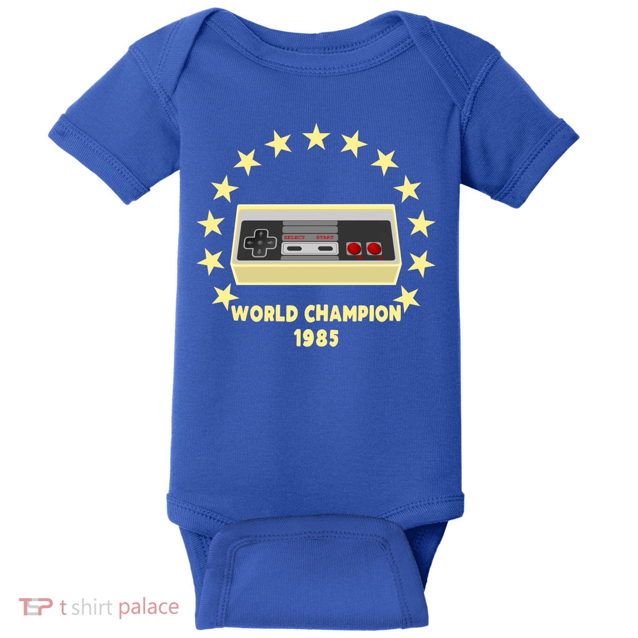 World Champion 1985 Retro Gaming Controller Gift Baby Bodysuit