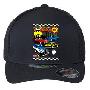 Woodward Cruise 2024 Classic Cars Cruising Downtown Skyline Flexfit Unipanel Trucker Cap