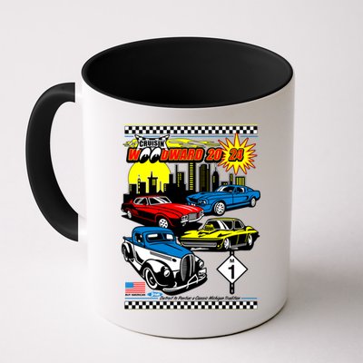 Woodward Cruise 2024 Classic Cars Cruising Downtown Skyline Mug