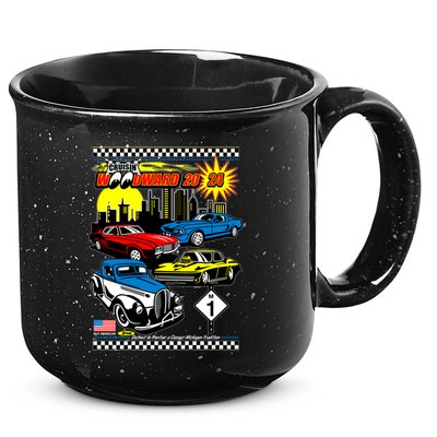 Woodward Cruise 2024 Classic Cars Cruising Downtown Skyline 15oz Campfire Ceramic Mug