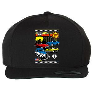 Woodward Cruise 2024 Classic Cars Cruising Downtown Skyline Wool Snapback Cap