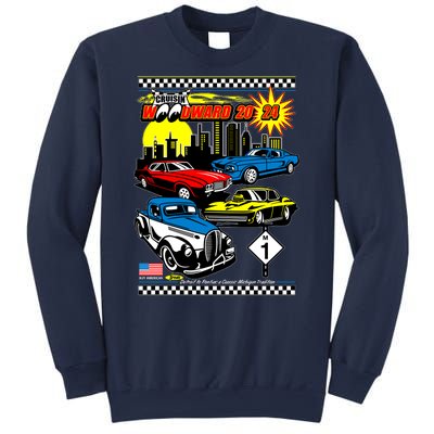 Woodward Cruise 2024 Classic Cars Cruising Downtown Skyline Sweatshirt